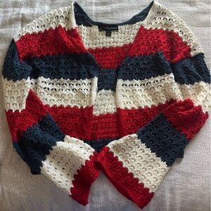 33 Degrees Red,blue, and white Sweater